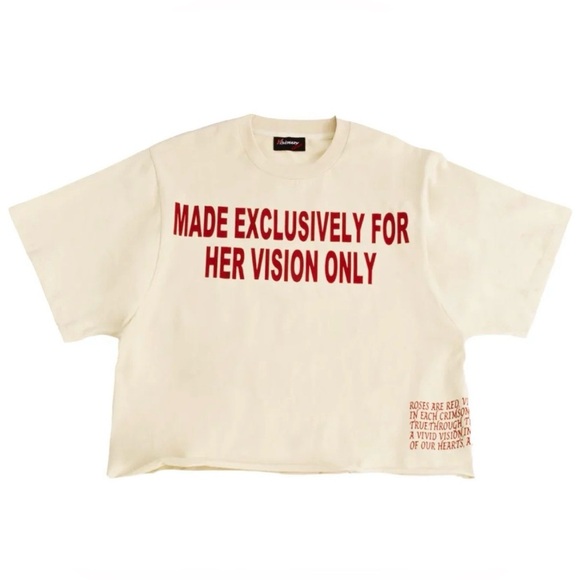 *NEW* Visionary Club "LETTER TO YOUR HEART" Boxy Oversized Tee Shirt UNISEX - Picture 1 of 16